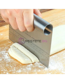 Метален нож шпатула за тесто 15см